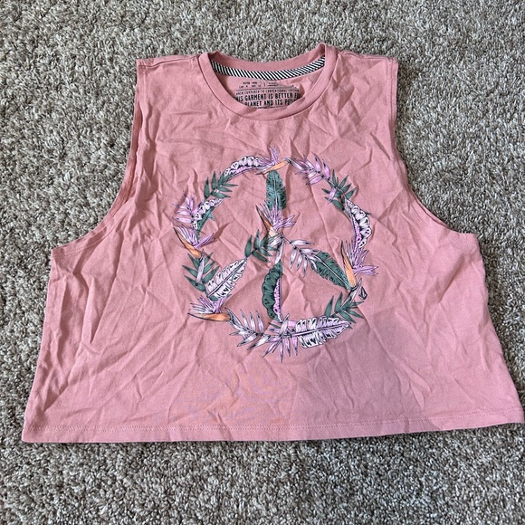Volcom stone cropped top in pink (medium) - Picture 2 of 5